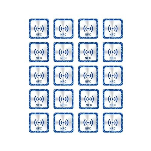 YANZEO 20Pcs NFC NTAG213 RFID Tag NFC 213 Metal Resistant Sticker,144 Bytes Memory Fully Programmable for NFC-Enabled Devices - Image 1
