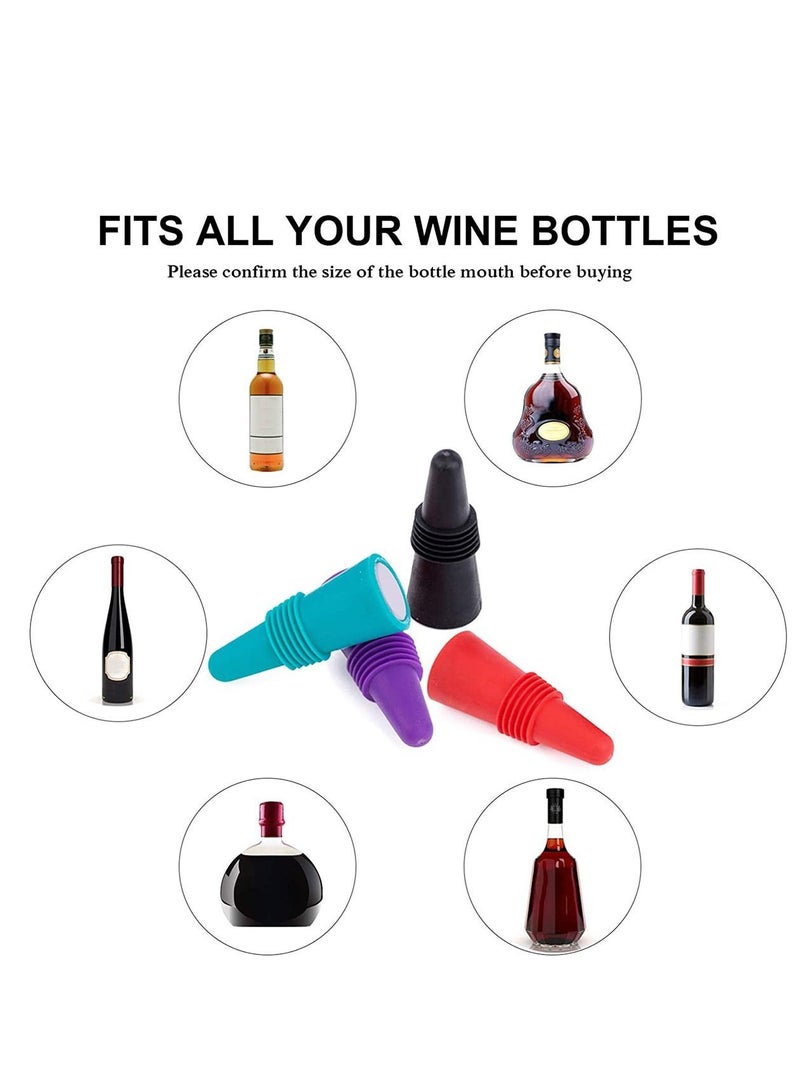 NIBEMINENT Stoppers Beverage Bottle Sealer Soft Silicone Corks with Grip Top for Keeping Fresh, 4 Pack  - Image 3