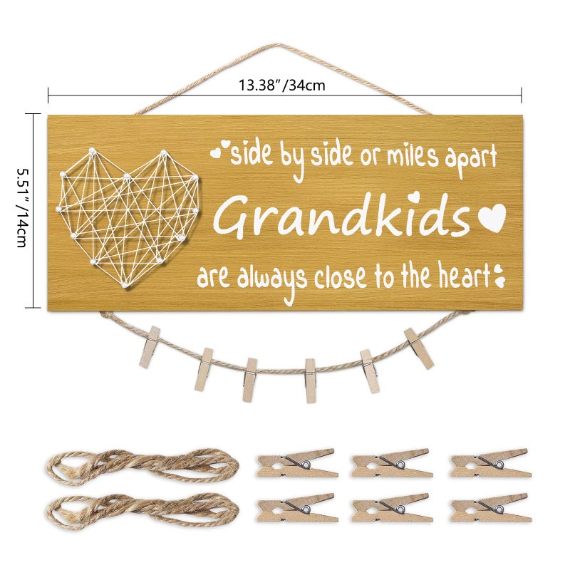 Yunfan Mothers Day Gifts for Grandma Grandpa from Granddaughter Grandson - Grandkids Picture Frame for Grandmother Grandfather Grandparent for Christmas Fathers Day Grandparents Day Birthday Thanksgiving - Image 2