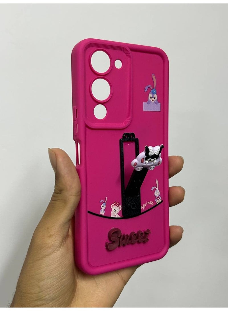 new cartoon-designed back cover with the word "Sweet" on it, compatible with the Vivo Y04 phone. - Image 1