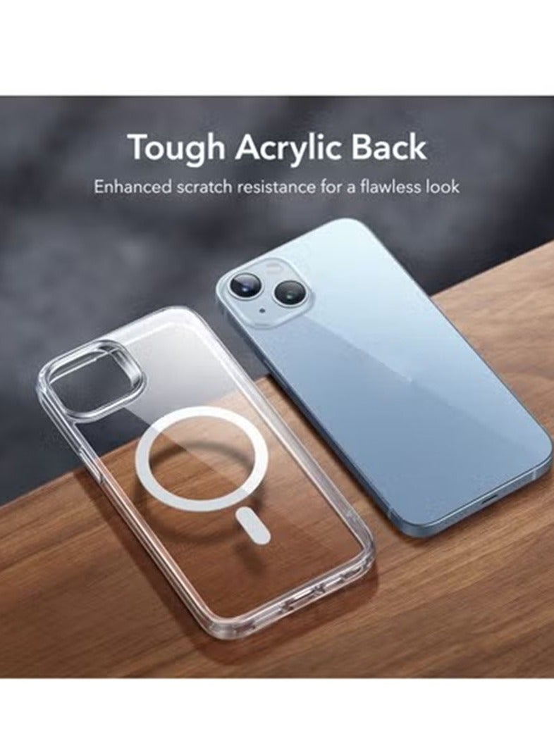 غطاء الحالة المغناطيسية لـ iPhone 15 Plus ، متوافق مع MagSafe ، غطاء الخلفي الواضح ضد الصدمات الكريستالي المضاد للصفراء ، غطاء قشرة الهاتف المغناطيسي القوي للفون 15 Plus - Image 3