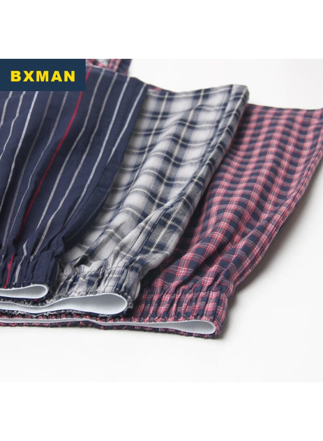 Bxman Loose Fit Men's Boxer Shorts Men's Underwear Men's Square Pants Pure Cotton Twill Pajamas 3-pack Cl111213 180xl - Image 2