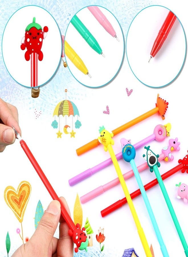 SANNIX 20 Pieces Cartoon Cute Gel Ink RollerBall Pens Bulk Assorted Styles Novelty Writing Pen for Kids Gift School Office Home Supplies Present - Image 2