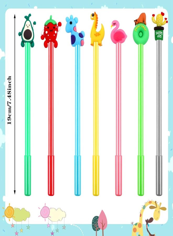 SANNIX 20 Pieces Cartoon Cute Gel Ink RollerBall Pens Bulk Assorted Styles Novelty Writing Pen for Kids Gift School Office Home Supplies Present - Image 3