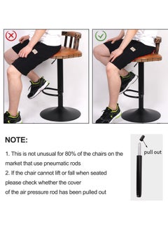 WISFOR Bar Stool Set of 2 Bar Chairs for Ktchen Bar Stool Chair Height Adjustable High Chairs Counter Stool Barstool with Back Footrest PU Leather Cover for Home Office Kitchen Light Brown  - Image 3