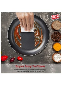 Frying Pan Aluminum Body Scratch-Resistant | Non-Stick Coating Dishwasher-Safe | Ergonomic Handle High-Quality | Chef's Pan| Ideal for Frying Sautéing Stir Frying (22 CM - RED) - pzsku/ZD905FF47255949E72961Z/45/_/1737199251/c506ebee-67e5-4cb0-913c-dfe5a54a8ced