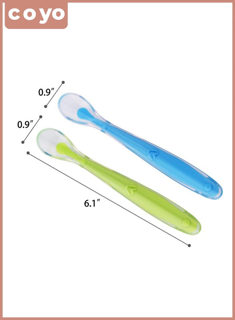COYO 4-Piece Baby Self Feeding Training Spoon with Portable Storage Box, Safe and Hygienic, Easy to Travel - Image 2