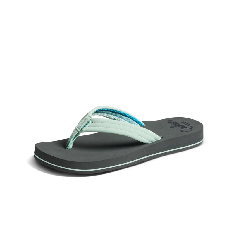 REEF Cushion Breeze Womens Flip Flop, Ultra Soft Cushion Footbed, Arch Support, Grey/Mint, 9 - Image 1