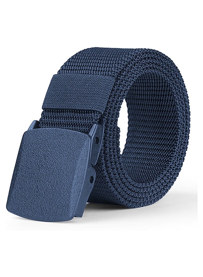 يانيك أحزمة عمل للرجال، أحزمة للرجال، حزام جولف من قماش النايلون قابل للتعديل، بدون إبزيم معدني، تمرير سريع عبر أمن المطار، مناسب للعمل والسفر - Image 1