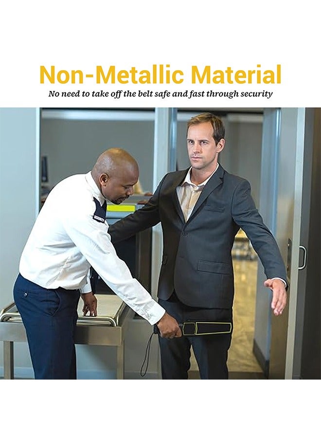 يانيك أحزمة عمل للرجال، أحزمة للرجال، حزام جولف من قماش النايلون قابل للتعديل، بدون إبزيم معدني، تمرير سريع عبر أمن المطار، مناسب للعمل والسفر - Image 2