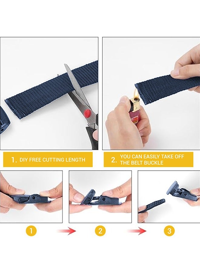 يانيك أحزمة عمل للرجال، أحزمة للرجال، حزام جولف من قماش النايلون قابل للتعديل، بدون إبزيم معدني، تمرير سريع عبر أمن المطار، مناسب للعمل والسفر - Image 3