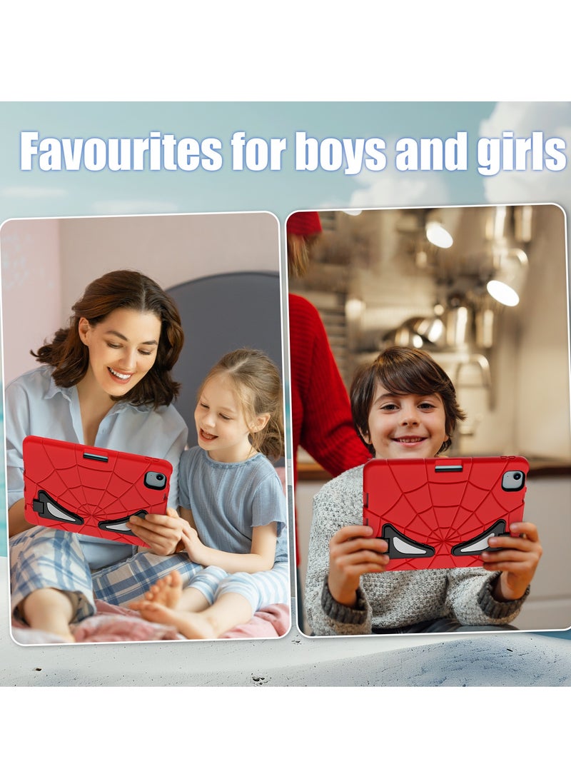Spider Style Case Compatible for iPad Air 11 inch M2 2024 /iPad  Air 11 inch M3 2025 Shockproof Protective Cover with Pencil Holder Kickstand for Kids Children - Image 5