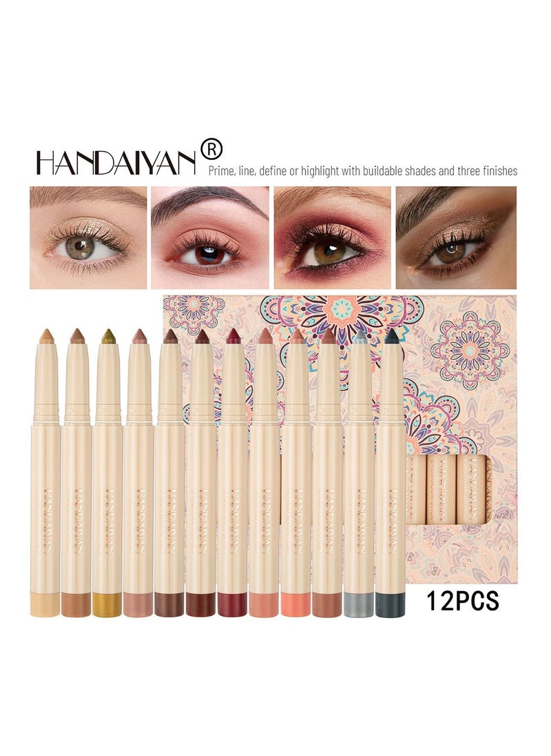 Handaiyan 12 Piece Cream Eyeshadow Stick  - Image 1