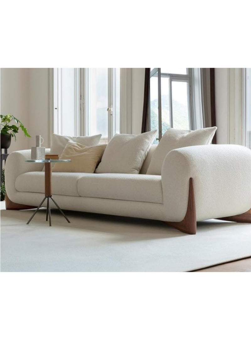 KARNAK London Light Luxury Beige Modular Sofa Set with Pillows – Corner Modular Couch in Bouclé Fabric & Solid Wood – Modern Italian Design for Living Room, Hotel, Apartment, Hall - Image 4