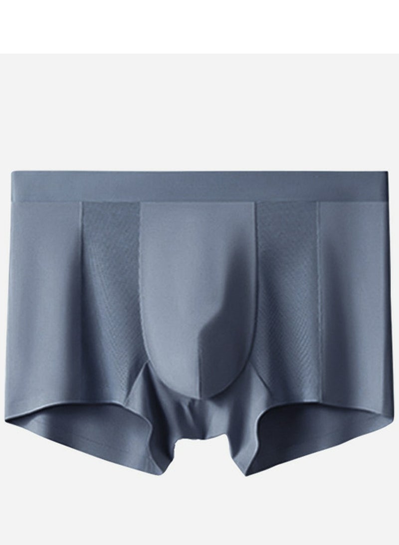 Loquat Men's Solid Color Lightweight Boxer Briefs Soft And Breathable Underwear With Comfort Flex Waistband Platinum Grey 