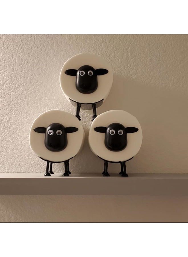 BOALORD 3-Pack Sheep Toilet Paper Roll Holder Set, OPP Packaging - Cute Bathroom Organizer with Adorable Design - Image 5