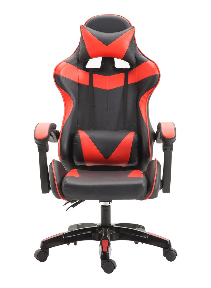 Funz Gaming Chair  Office Chair Ergonomic High Back s Reclining & Height Adjustable Computer Chair with Neck and Lumbar Support Comfortable Chairs Black/Red  - Image 1