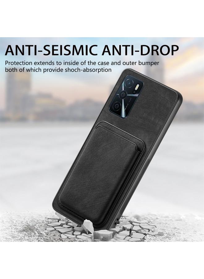 S-TOP Case For OPPO F19 Pro Retro Leather Card Bag Magnetic Phone Case - Image 5