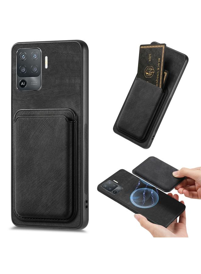 S-TOP Case For OPPO F19 Pro Retro Leather Card Bag Magnetic Phone Case - Image 1