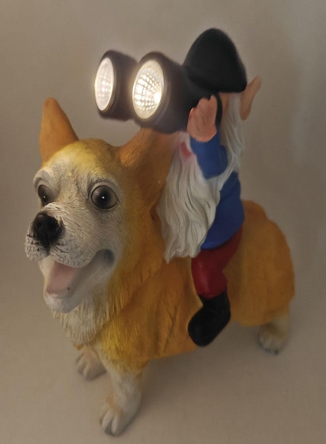 MONMOB Gnome Statues Corgi Figurines Plant Corgi Statues Garden Statue Art Figurines Home Living Room Aesthetic Decor Christmas Corgi Christmas Gnome Decoration Housewarming Gift - Image 3