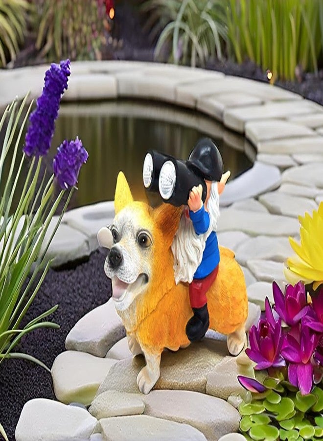 MONMOB Gnome Statues Corgi Figurines Plant Corgi Statues Garden Statue Art Figurines Home Living Room Aesthetic Decor Christmas Corgi Christmas Gnome Decoration Housewarming Gift - Image 4