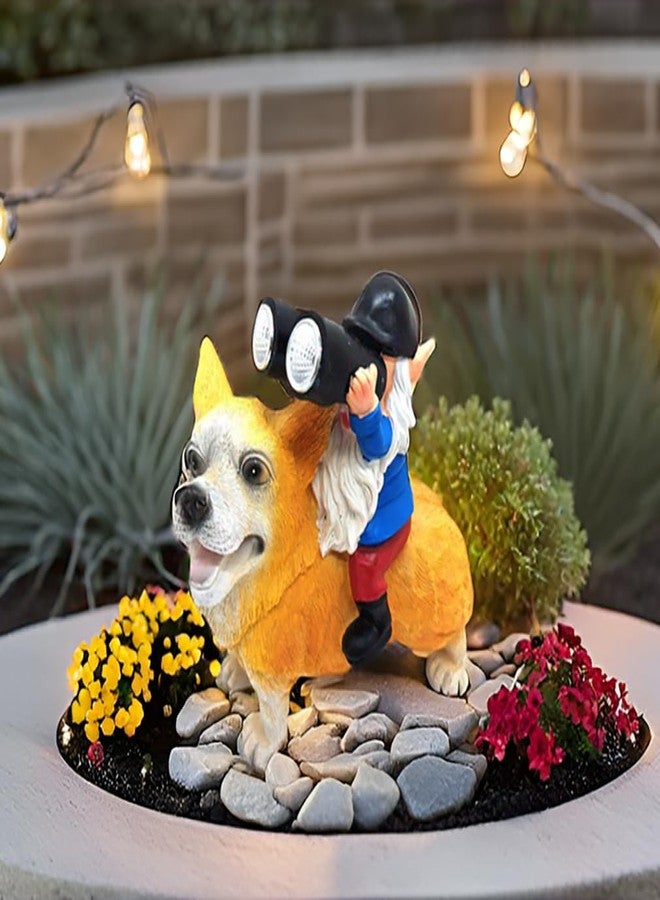 MONMOB Gnome Statues Corgi Figurines Plant Corgi Statues Garden Statue Art Figurines Home Living Room Aesthetic Decor Christmas Corgi Christmas Gnome Decoration Housewarming Gift - Image 5