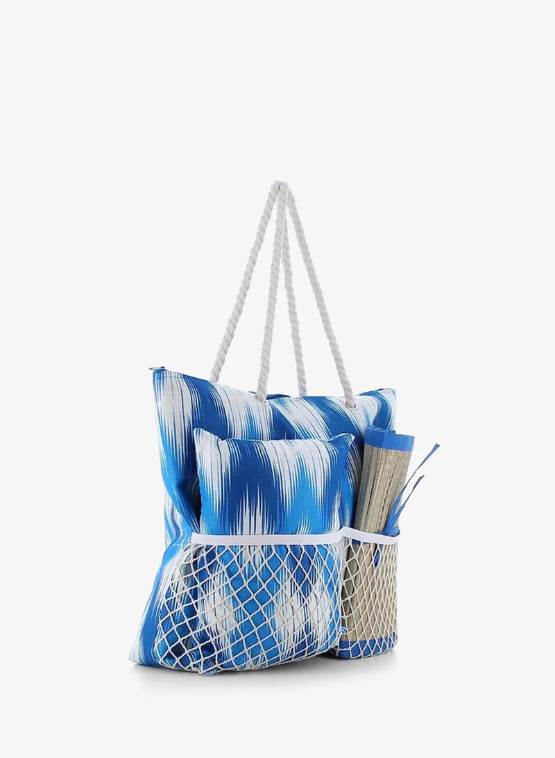 مارينا جالانتي Marina Galanti Masainas Beach Bag with Mat & Pillow - Blue