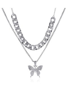 Double Layer Large Butterfly Necklace