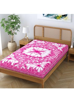 SheetKart SheetKart Country Garden Floral 144 TC 100 Cotton Single Bedsheet Jaipuri Printed Bed Cover Pink  - Image 5