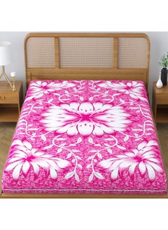 SheetKart SheetKart Country Garden Floral 144 TC 100 Cotton Single Bedsheet Jaipuri Printed Bed Cover Pink  - Image 2