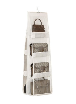 Handbag Hanging Organizer with 8 Pockets, Foldable Oxford Cloth Hanging Purse Organizer, Handbag Storage Hanger Closet Organizer for Family Closet Bedroom (White) - pzsku/ZD906755E5049068D171EZ/45/1749201633/407f48fb-ff4e-4eb0-9801-c1dd42c04690