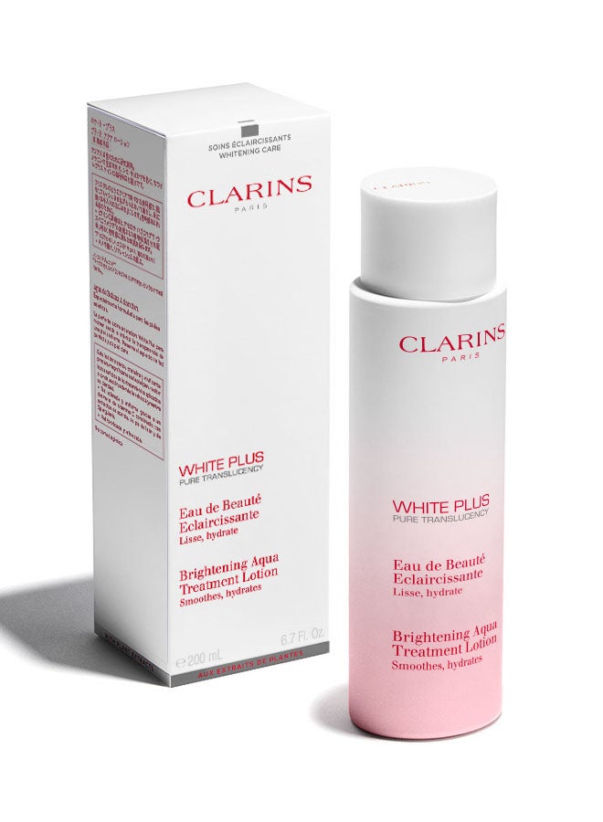 CLARINS White Plus Brightening Aqua Treatment Lotion Clear 200ml - Image 2