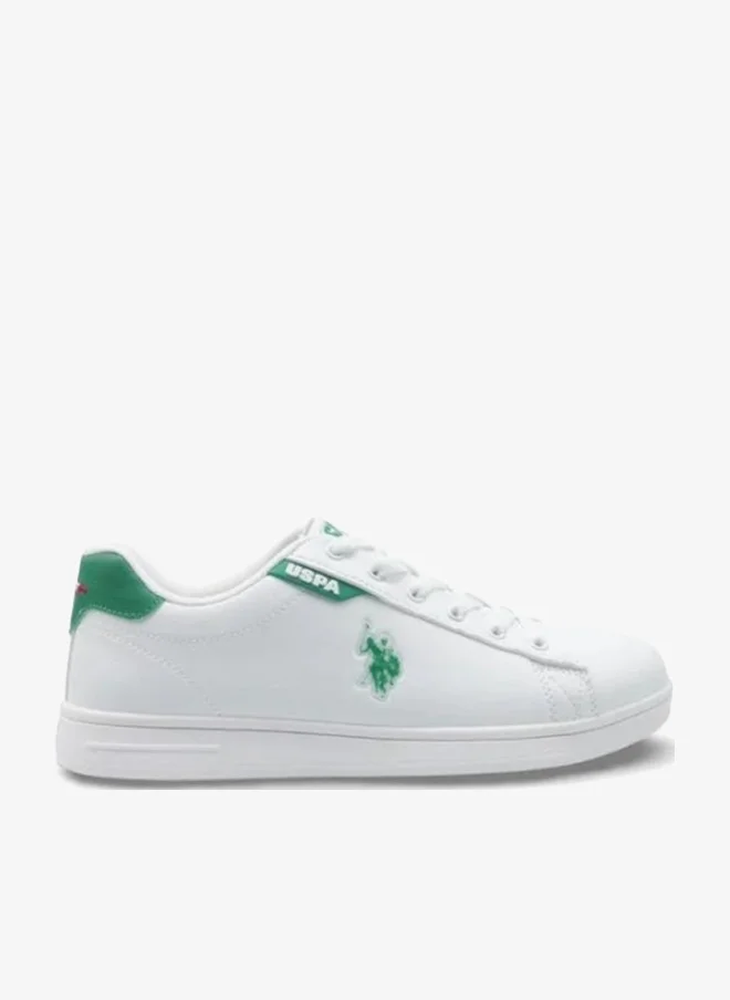 يو اس بولو اسن U.S. Polo Assn. Men’s White COSTA GLB 6FX Sneakers – Classic Casual Lace-Up Shoes with Sporty Accents