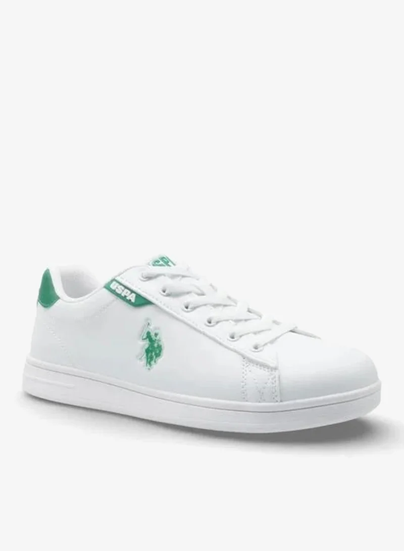 يو اس بولو اسن U.S. Polo Assn. Men’s White COSTA GLB 6FX Sneakers – Classic Casual Lace-Up Shoes with Sporty Accents