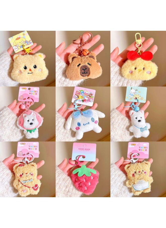 Generic Creative Gifts Do Activities Doll Key Chain Pendant Plush Cute Cartoon Backpack Pendant Night Market Stall-Specifications:Purple Sweetheart Rabbit  - Image 2