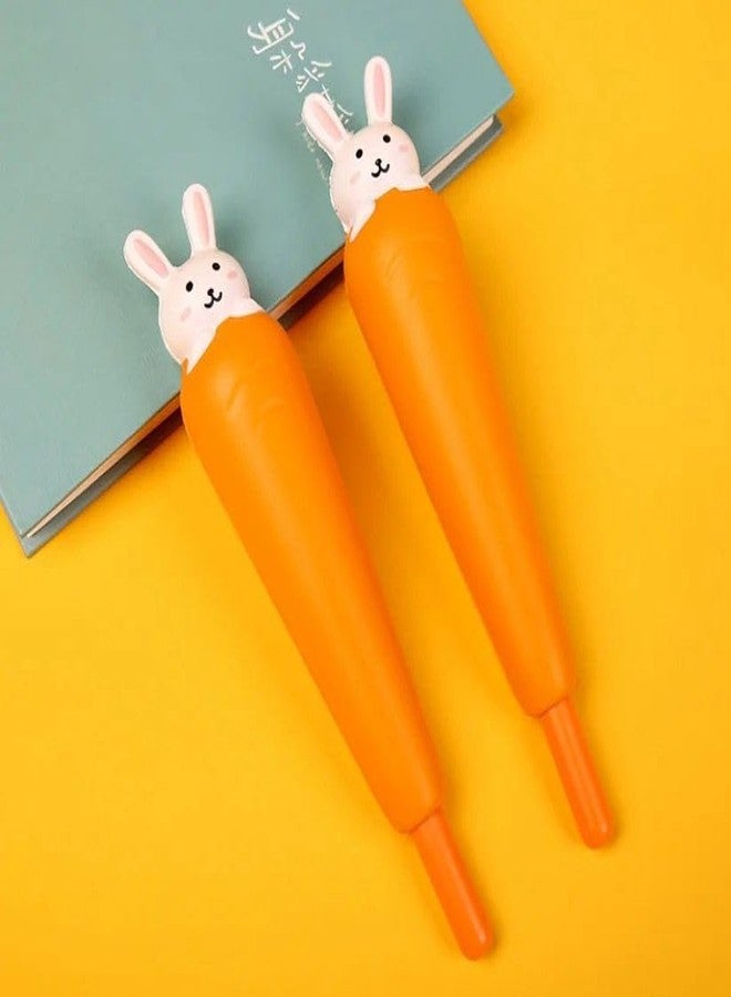 Radhya Accessories Squishy Foam Rabbit Pens Kawaii Stationery Stress Buster Pens Cute Cartoon Pen for Boys Rabbit pen for Girls Gel pen for kids (Pack of 2) - Image 1