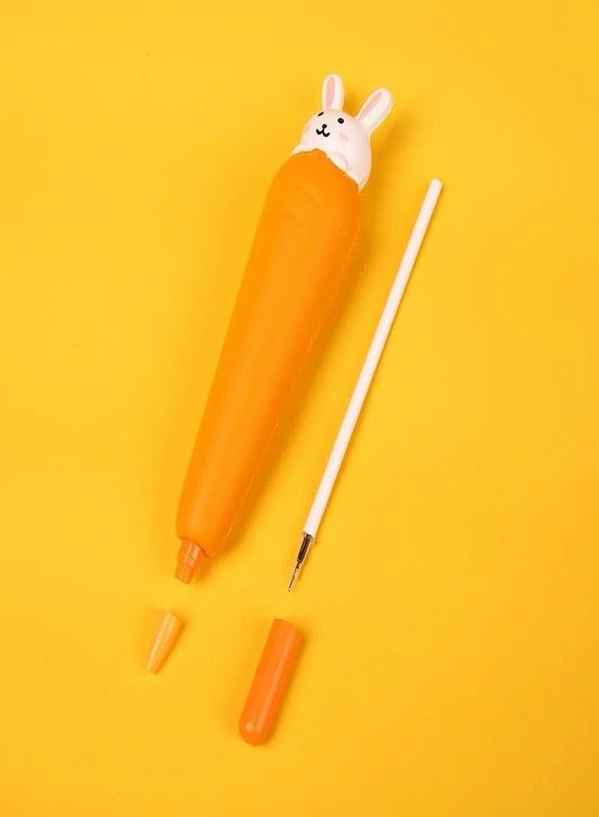 Radhya Accessories Squishy Foam Rabbit Pens Kawaii Stationery Stress Buster Pens Cute Cartoon Pen for Boys Rabbit pen for Girls Gel pen for kids (Pack of 2) - Image 3