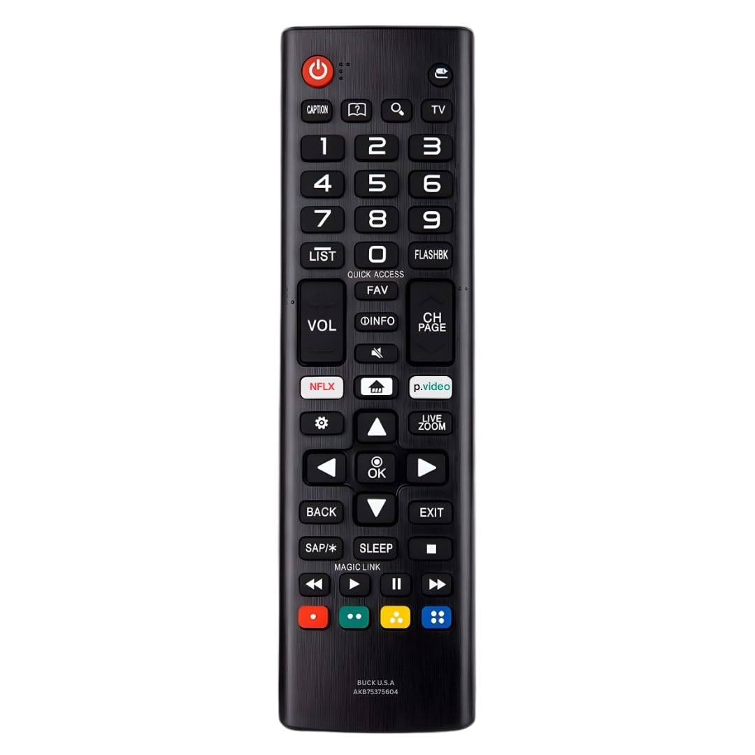 AKB75375604 LG TV Remote Control Replacement for Smart TV - Easy Setup Remote, Streaming Shortcuts - Works with LG 4K, UHD, LED, OLED Smart HDTV Models (AKB75095307 AKB74915305 AKB76040302)