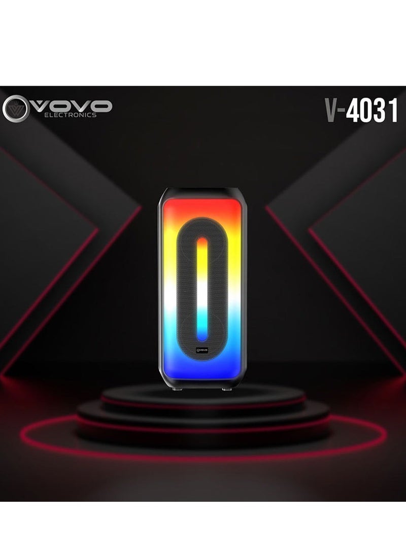 vovo Double4inch RGB  Bluetooth Rechargeable Portable Speaker  - Image 2