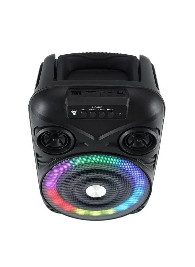 جاما مكبر صوت محمول قابل للشحن بتقنية البلوتوث RGB 4 بوصة - Image 2