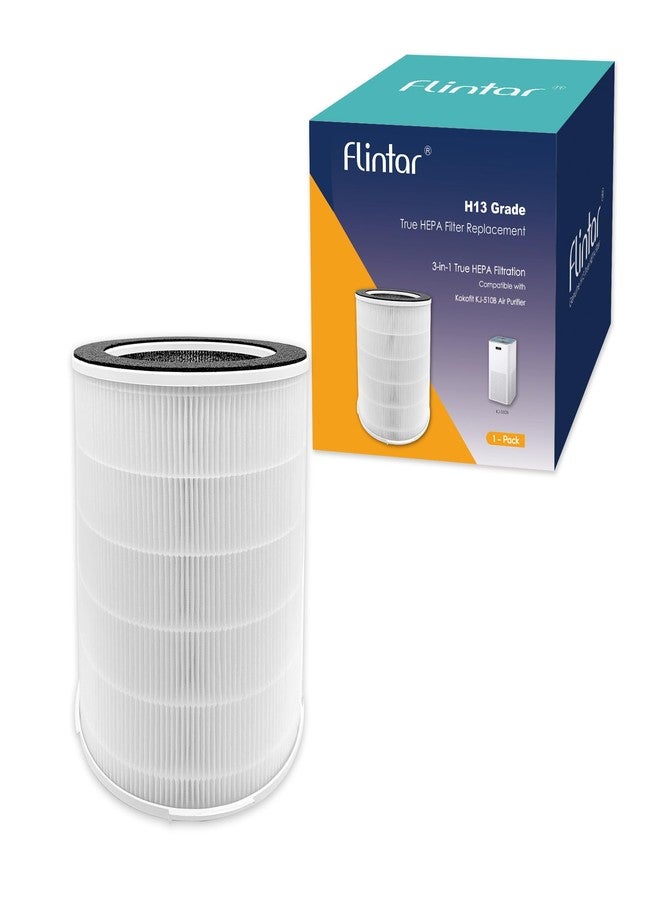 Flintar KJ510B True HEPA Replacement Filter, Compatible with Kokofit KJ-510B Air Purifier, 3-in-1 H13 True HEPA Filter and Activated Carbon Filter, 1-Pack - Image 1