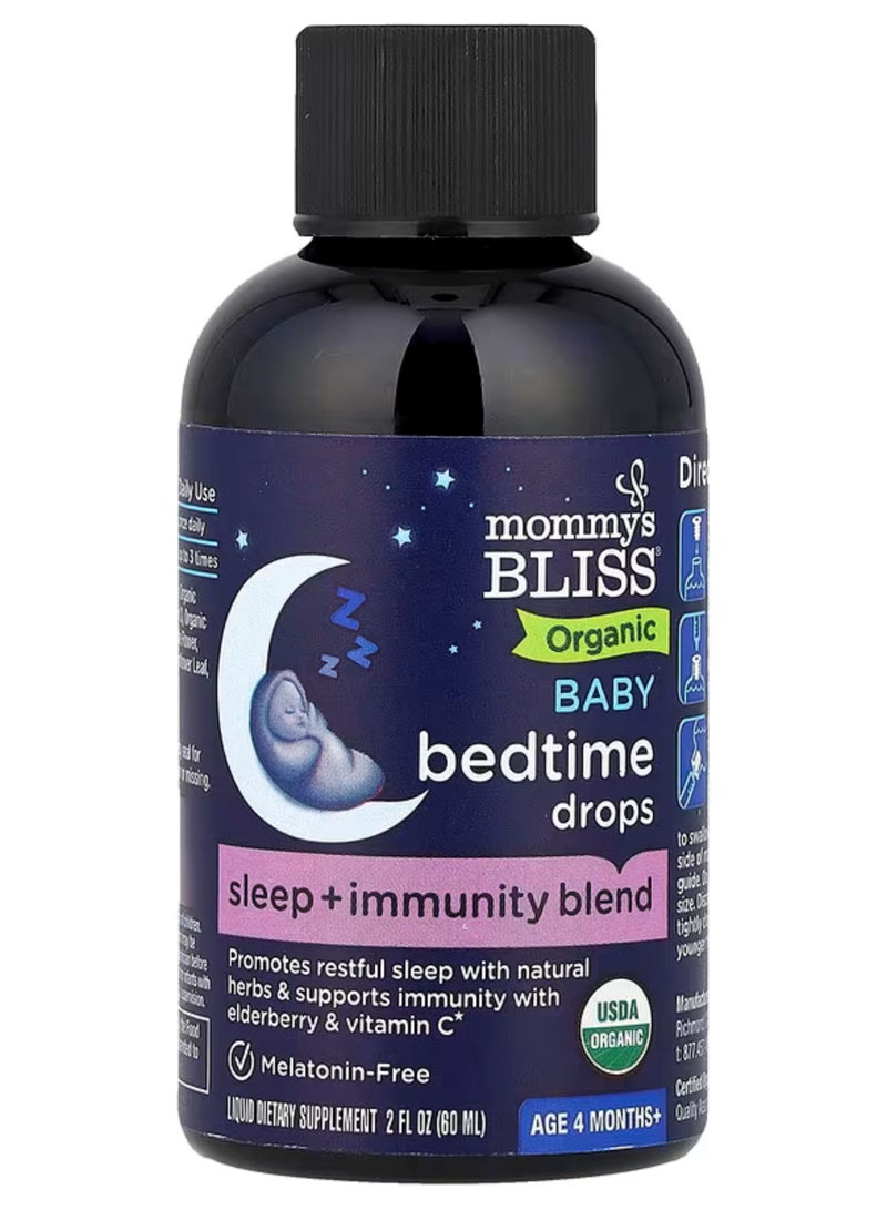 MOMMYS BLISS  موميز بليس‏, قطرات عضوية لوقت النوم للأطفال ، من عمر 4 أشهر فأكثر ، 2 أونصة سائلة (60 مل) - Image 2