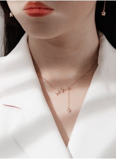 AWNL Women's Silver Necklace with CZ Diamonds, Rose Gold Plating Lily of the Valley Pendant Gift for Wife Girlfriend  - Image 2