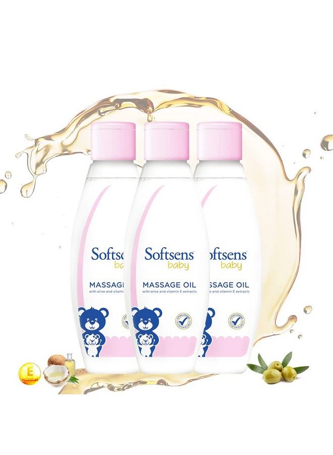 Softsens Baby Massage Oil With Vitamin E & Olive Extracts 200Ml ; Free From Parabens And Harmful Chemicals (Pack Of 3 White) - Image 2