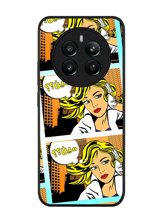 Stylizedd Rugged Black edge case for Realme 12 Plus 5G / Realme 12 4G, Slim fit Soft Case Flexible Anti Drop TPU Gel Thin Cover -  Meen (Comic Strip) - Image 1