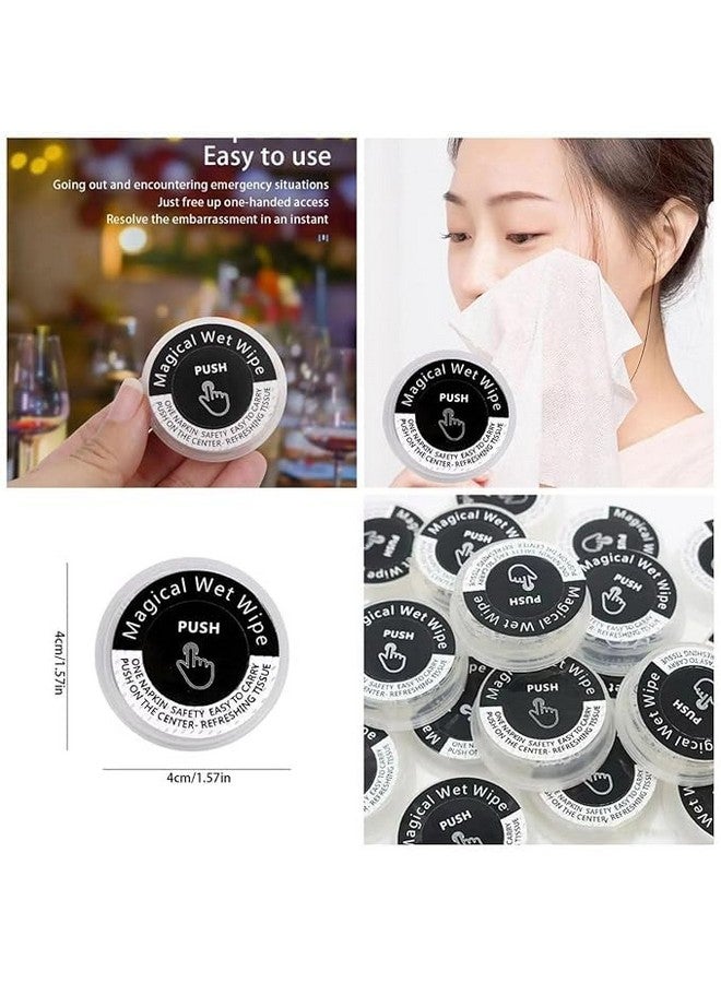 Baps store مناديل مبللة سحرية جديدة من متجر بابس، منشفة وجه، قابلة للاستخدام مرة واحدة، تتوسع بالماء، متعددة الاستخدامات، مثالية للسفر والتخييم (عبوة من 4)  - Image 5