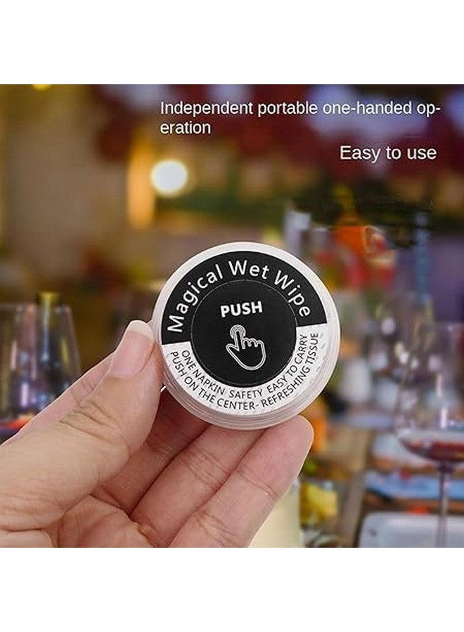 Baps store مناديل مبللة سحرية جديدة من متجر بابس، منشفة وجه، قابلة للاستخدام مرة واحدة، تتوسع بالماء، متعددة الاستخدامات، مثالية للسفر والتخييم (عبوة من 4)  - Image 3