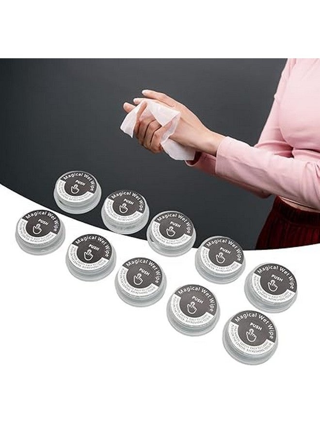 Baps store مناديل مبللة سحرية جديدة من متجر بابس، منشفة وجه، قابلة للاستخدام مرة واحدة، تتوسع بالماء، متعددة الاستخدامات، مثالية للسفر والتخييم (عبوة من 4)  - Image 4