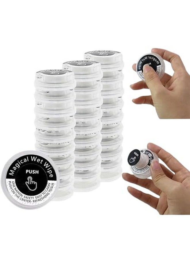 Baps store مناديل مبللة سحرية جديدة من متجر بابس، منشفة وجه، قابلة للاستخدام مرة واحدة، تتوسع بالماء، متعددة الاستخدامات، مثالية للسفر والتخييم (عبوة من 4)  - Image 1