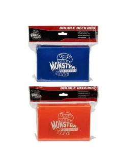 Monster Protectors Monster Magnetic Double Trading Card Deck Box 2 Pk Blue/Orange W/ 2 Removable Deck Sleeves Holds 150 Gaming Tcgs Compatible W/ Yugioh Mtg Magic The Gathering Pokémon Durable Riveted Construction  - Image 4